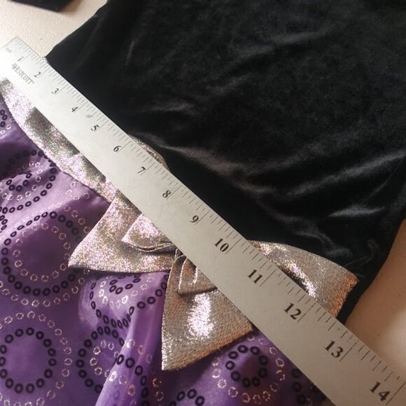 Jessica Ann girl's size 6X black and purple dress - Picture 13 of 16